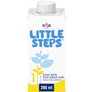 Little Steps by SMA First Infant Baby Milk from birth Ready-to-use milk 200ml (Pack of 12)