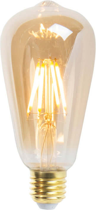 LUEDD Lot de 5 lampes à incandescence LED E27 à intensité variable ST64 goldline 5W 360 lm 2200K