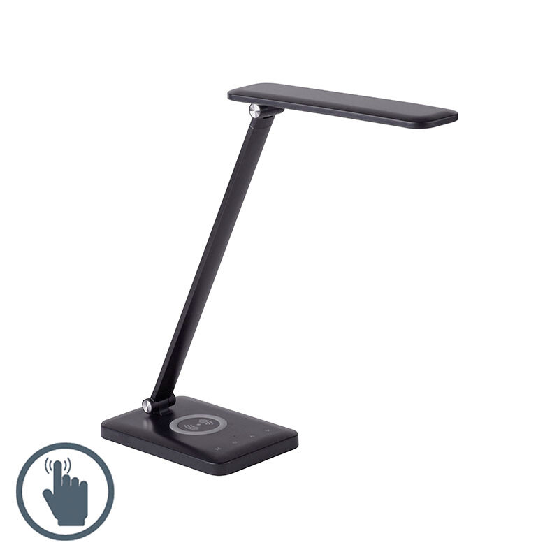 Paul Neuhaus Lampe de table design noire avec LED avec variateur tactile - Tina