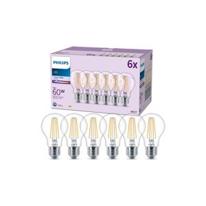 Philips LED-Leuchtmittel »(60W), 7W, E27, Neutr«, E27, Neutralweiss transparent