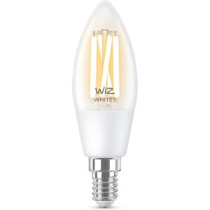 WiZ LED-Leuchtmittel »4.9W (40W) E14 B35 Filament Clear Einzelpack«, E14, 1 St. weiss