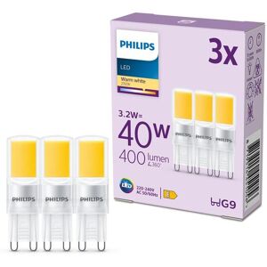 Philips LED-Leuchtmittel »(40W), 3.2W, G9, Warm«, G9, Warmweiss transparent Größe