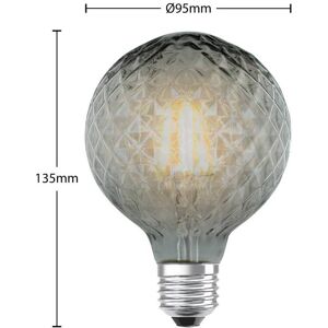 Lucande LED-Lampe E27 G95 4W 1.800K dimmbar smoke