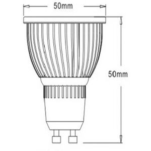 LINDBY Hochvolt LED-Reflektor GU10 5W 830 85° 6er-Set