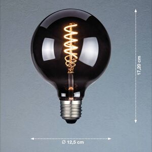 FH Lighting LED-Leuchtmittel, E27, G125, rauchfarben, 4 W, 1800 K, 60 lm