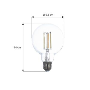 LUUMR Smart LED-Globelampe E27 G95 7W ZigBee Tuya klar 3er