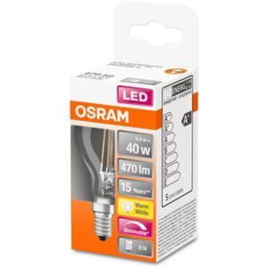 Osram LED-Tropfenlampe E14 4,8W Filament 2.700K dimmbar