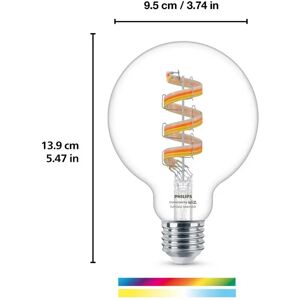 WiZ G95 LED-Filamentlampe Globe WiFi E27 6,3W RGBW