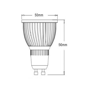 LINDBY Hochvolt LED-Reflektor GU10 5W 830 85° 10er-Set