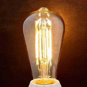 LINDBY E27 LED-Rustikalampe 6W 500 lm, amber 1.800 K