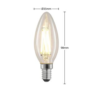 Arcchio LED-Filamentlampe E14 4W 827 Kerze dimmbar 5er-Set