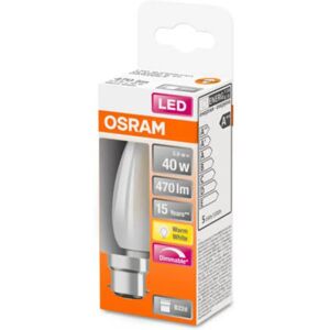 Osram LED-Kerzenlampe B22d 5W 2.700K matt dimmbar