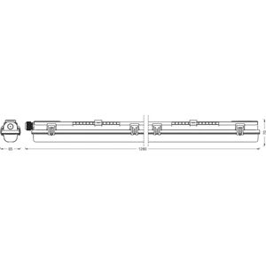 LEDVANCE Feuchtraumleuchte Submarine PCR 120 G13 T8 13,5 W