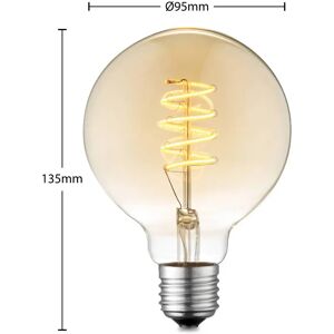 Lucande LED-Lampe E27 G95 4W 2.700 K dimmbar amber