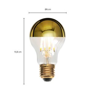 LUCANDE E27 3,5W LED-Kopfspiegellampe A60 2700K gold 2er