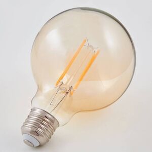 LINDBY E27 LED-Globelampe Filament 6W 500lm, amber 1.800K
