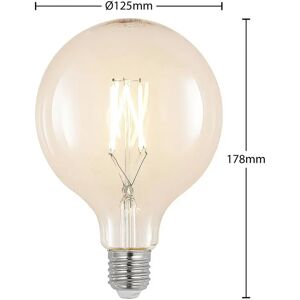 Arcchio LED-Filament E27 6W 2.700K G125 Globe klar 2er-Set