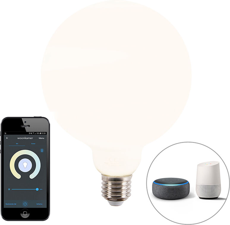 Calex Smart E27 dimmbare LED Globus Glühlampe mit App 1055 lm 2200-4000K