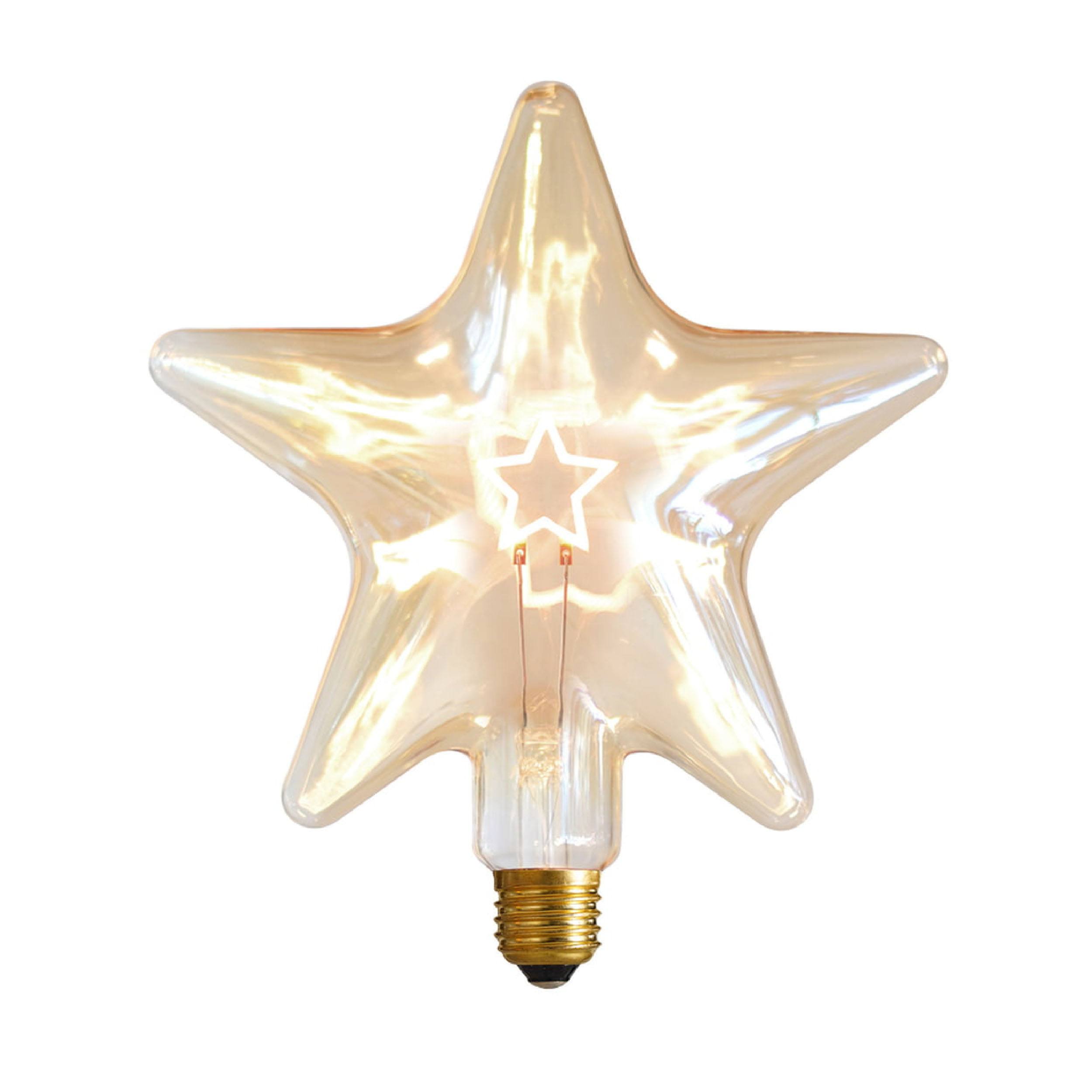 NUD Collection E27 LED Star Leuchtmittel 0,75W Stern  orange