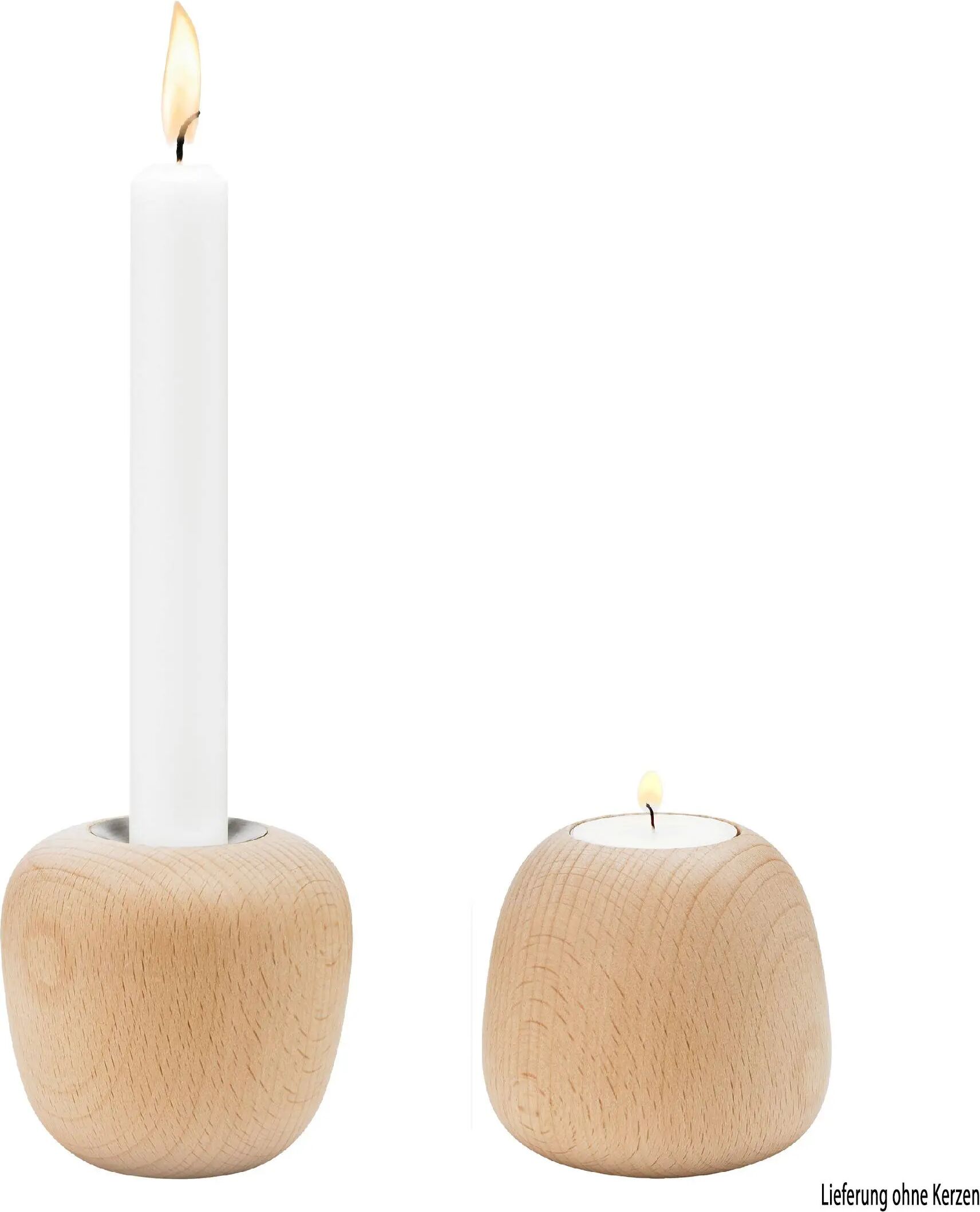 Stelton Ora Wood Kerzenständer  beige