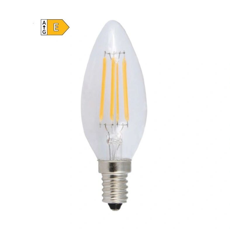 Diolamp Retro LED Spiral Filament Candle Clear žárovka 6W/230V/E14/4000K/560Lm/360°