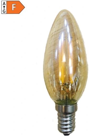 Diolamp Retro LED Filament Candle Amber žárovka 4W/230V/E14/2700K/390Lm/360°/DIM