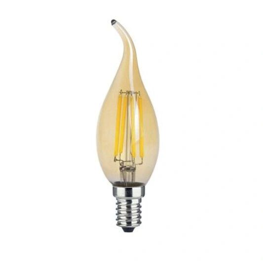 Diolamp Retro LED Filament žárovka Candle Flame Amber 4W/230V/E14/2700K/390Lm/360°/DIM