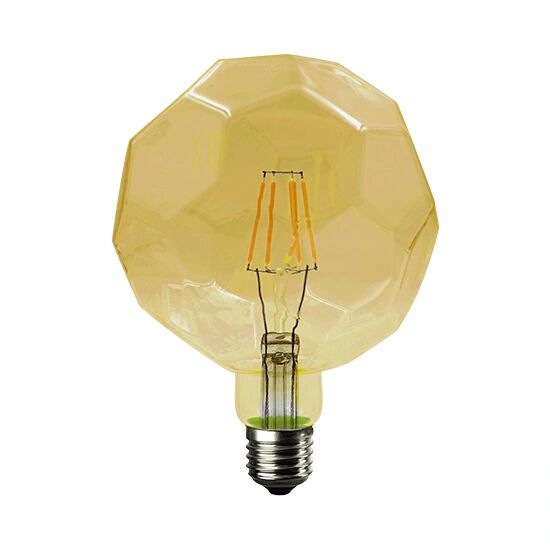 Diolamp Retro LED Filament žárovka Amber Decor LIG G125 6W/230V/E27/2700K/680Lm/360°/DIM