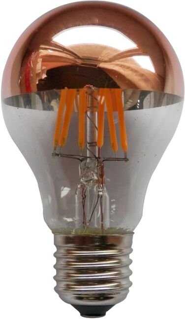 Diolamp Retro LED Filament zrcadlová žárovka A60 6W/230V/E27/2700K/690Lm/180°/DIM, měděný vrchlík