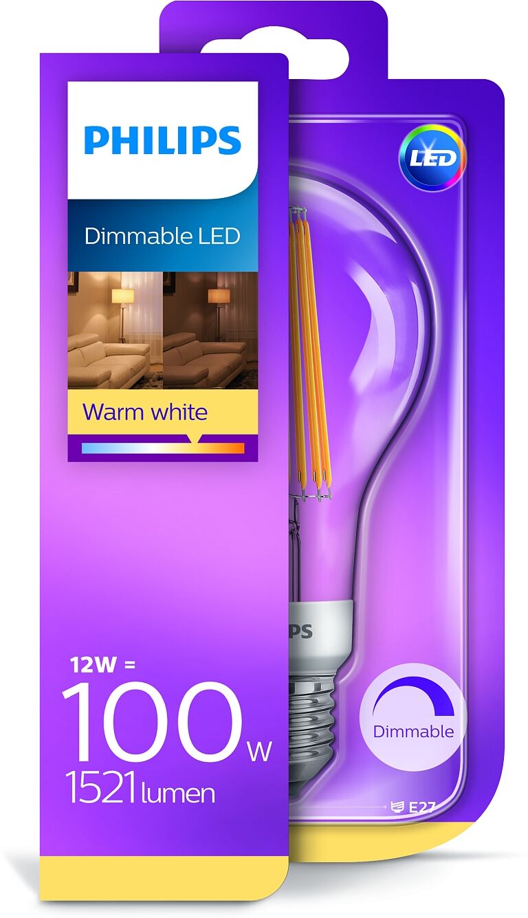 Philips LED classic 12W/100W A67 E27 WW CL D SRT4