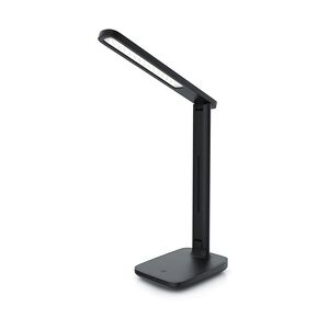 Brandson LED Schreibtischlampe mit 3 Helligkeitsstufen, Leder-Design, 42 LEDs dimmbar, 3 Farbtemperaturen, Sensor Touch, mit Netzteil, Schwarz