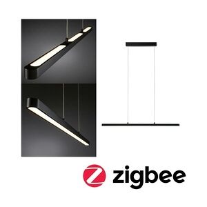 Paulmann LED Pendelleuchte Smart Home Zigbee 3.0 Lento   Tunable White 3x2100lm 3x13,5W Schwarz matt dimmbar 79885