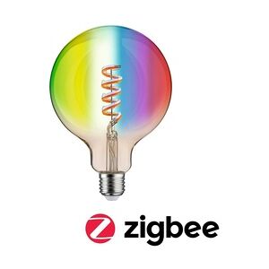 Paulmann Filament 230V Smart Home Zigbee 3.0 LED Globe G125 E27  470lm 6,3W RGBW+ dimmbar Gold 29162