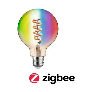 Paulmann Filament 230V Smart Home Zigbee 3.0 LED Globe G95 E27  470lm 6,3W RGBW+ dimmbar Gold 29160