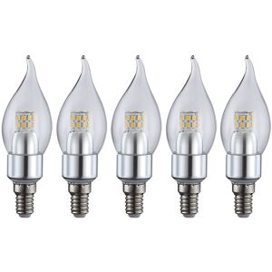 ETC-SHOP 5er Set 4 Watt led Leuchtmittel 400 Lumen warm weiß 3000 Kelvin Kerze E14 Sockel