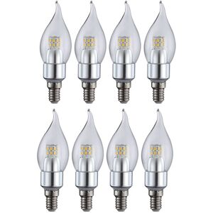 ETC-SHOP 8er Set 4 Watt led Leuchtmittel 400 Lumen warm weiß 3000 Kelvin Kerze E14 Sockel