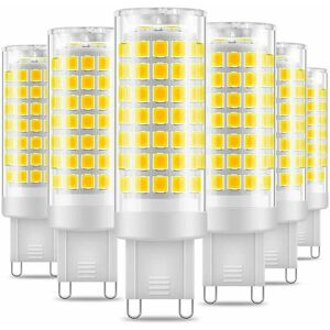 MUMU G9 LED-Glühbirne, kein Flimmern, 7 w LED-Lampen, kaltweiß, 6000 k, 650 lm, energiesparendes Äquivalent zu 60 w Halogenlicht, 360-Grad-Winkel, ac