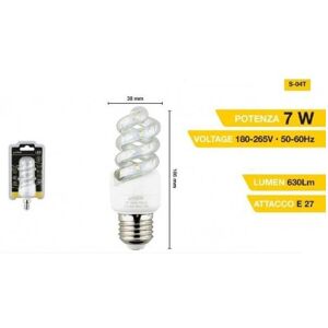 TRADE SHOP TRAESIO Led glühbirne E27 7 w spirale licht kühl weiss warm natürlich 40D S-04T Kühles Weiß - Kühles Weiß