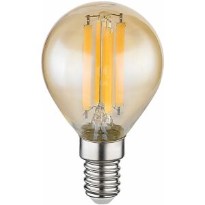 Globo Led Retro Filament Leuchtmittel Vintage Leuchtmittel E14 Kugel Glühbirne, amber Glas, 5 Watt 700 Lumen 3000 Kelvin warmweiß, DxH 4,5x7,8 cm