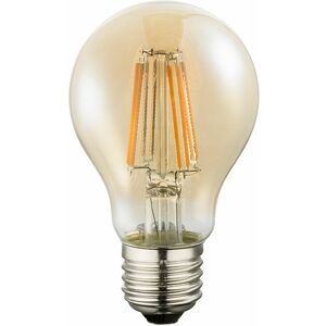 ETC-SHOP Led Retro Filament Leuchtmittel Vintage Leuchtmittel E27 Kugel Glühbirne, Amber Glas, 7 Watt 630 Lumen 2200 Kelvin warmweiß, DxH 6x10,6 cm