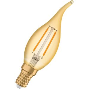 LED-Lampen, Vintage-Edition, 12 Watts Ersatz, E14, B-shape, 2400 Kelvin, Warm Comfort Light, Klares Glas, single Pack - Osram