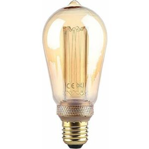 V-TAC Leuchtmittel Filament Glühbirne 4 Watt Vintage led Lampe warmweiß Glas Kugel amber, E27 Fassung 200 Lumen 1800 Kelvin, DxH 6,4x14,2 cm