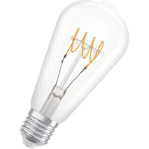 OSRAM Dimmbare LED-Lampen, Vintage-Edition, 40 Watts Ersatz, E27, ST64-shape, 2700 Kelvin, Warm weiß, Klares Glas, single Pack