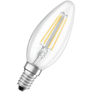 LED-Lampen, klassische Minikerzenform, 40 Watts Ersatz, E14, B-shape, 2700 Kelvin, Warm weiß, Klares Glas, 2-er Pack - Osram