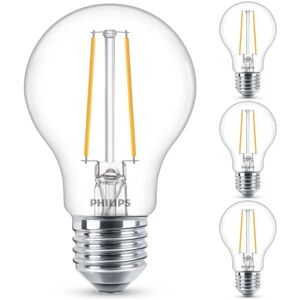Led Lampe ersetzt 25W, E14 Tropfenform P45, klar, warmweiß, 250 Lumen, nicht dimmbar, 4er Pack - transparent - Philips