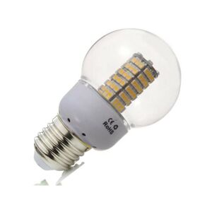 Trade Shop Traesio - led glühbirne rund 50 led SMD5630 15W watt E27 kaltweiss