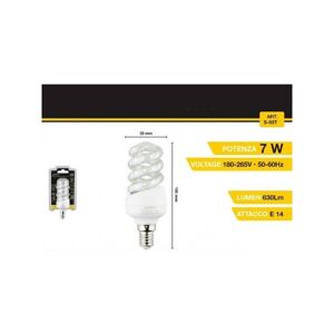 Trade Shop Traesio - led spiral glühbirne E14 7 w 40D kaltes warmweisses licht natürlich S-03T Warmes Weiß - Warmes Weiß