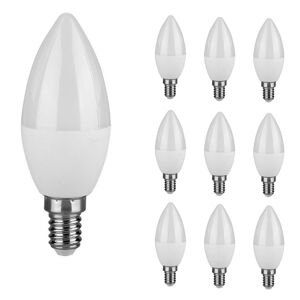 V-TAC Satz von 10 E14 LED-Lampen - 4.5 Watt - 470 Lumen - Tageslicht weiß 6500K - Ersetzt 40 Watt