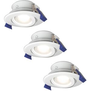 HOFTRONIC™ Satz von 3 Lima LED-Einbaustrahlers - Kippbar - 6000K - Tageslichtweiß - IP65 wasser- und staubdicht - Außenbereich - Badezimmer - Auswechselbare Lichtquelle GU10 - 5 Watt - Sicherheitsglas - Weiß - 2 Jahre Garantie