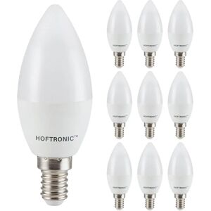 HOFTRONIC™ 10x LED E14 Glühbirne - 4,8 Watt 470 Lumen - 2700K warmweißes Licht - Kleine Fassung - Ersetzt 40 Watt - C37 Kerzenlampe